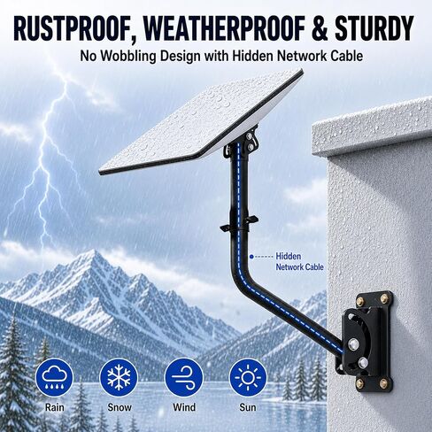 Starlink Mount, Heavy Duty Starlink Pole Mount & Roof Mount for Gen 3/4/4X in Saudi Arabia