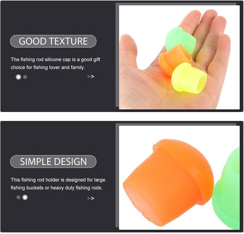 SUPVOX 10pcs Fishing Rod Caps Silicone Fishing Rod Butt Caps for Outdoor Random Color in Saudi Arabia