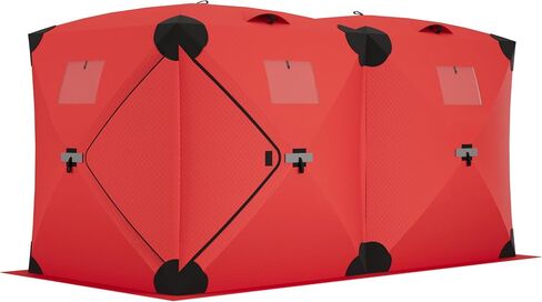 GarveeHome Pop Up Ice Fishing Tent, Insulated Hub Shelter for 6-8 Persons in Saudi Arabia