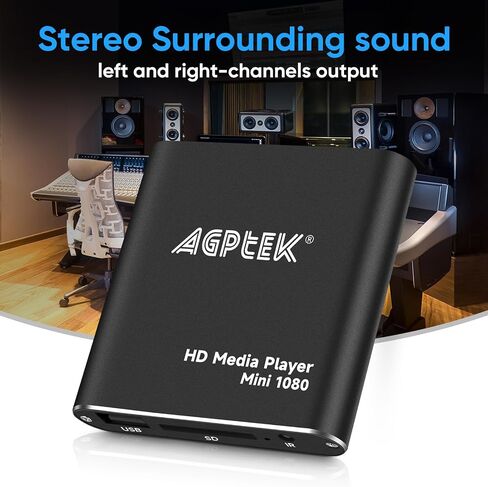 HDMI Media Player, Black Mini 1080p Full-HD Ultra HDMI Digital Media Player in Saudi Arabia