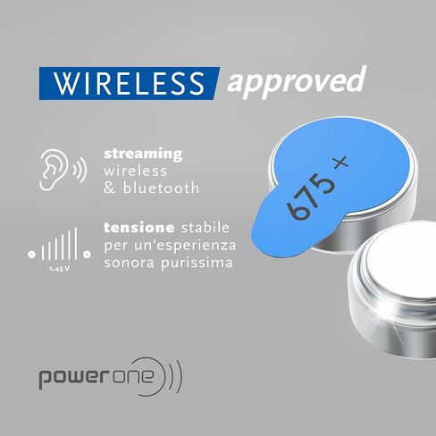 Powerone size 675 Hearing Aid Battery No Mercury made in Germany Genuine Pack 60 in Kuwait