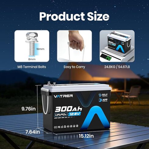 12.8V 300Ah Self-Heating LiFePO4 Lithium Battery with APP Monitoring in Saudi Arabia