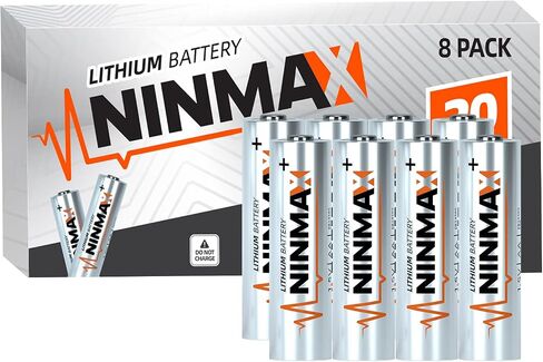 بطاريات NINMAX® Lithium AA 24 حزمة، 3500 مللي أمبير 1.5 فولت حزمة كبيرة تدوم طويلاً بطارية مزدوجة للأجهزة عالية التصريف 【غير قابلة لإعادة الشحن】 in Saudi Arabia