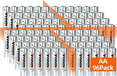 بطاريات NINMAX® Lithium AA 24 حزمة، 3500 مللي أمبير 1.5 فولت حزمة كبيرة تدوم طويلاً بطارية مزدوجة للأجهزة عالية التصريف 【غير قابلة لإعادة الشحن】 in Saudi Arabia