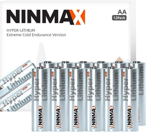 بطاريات NINMAX® Lithium AA 24 حزمة، 3500 مللي أمبير 1.5 فولت حزمة كبيرة تدوم طويلاً بطارية مزدوجة للأجهزة عالية التصريف 【غير قابلة لإعادة الشحن】 in Saudi Arabia