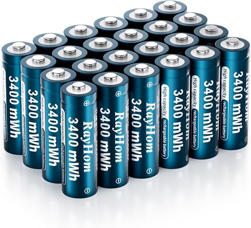 12 Pack 3400mWh Rechargeable Lithium aa Batteries with 12 Solt Charger in Saudi Arabia