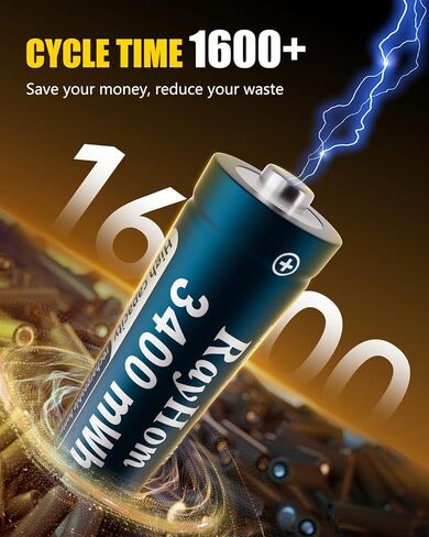 12 Pack 3400mWh Rechargeable Lithium aa Batteries with 12 Solt Charger in Saudi Arabia