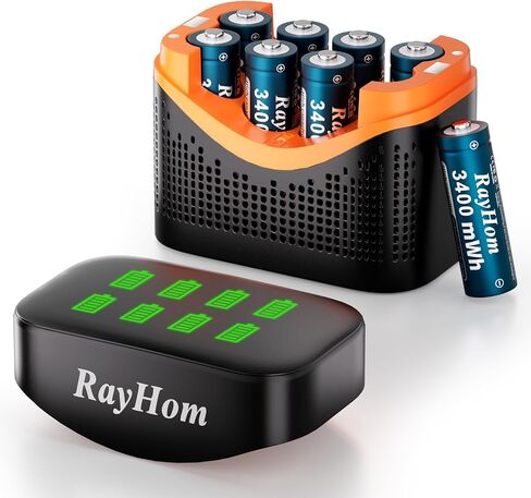 12 Pack 3400mWh Rechargeable Lithium aa Batteries with 12 Solt Charger in Saudi Arabia