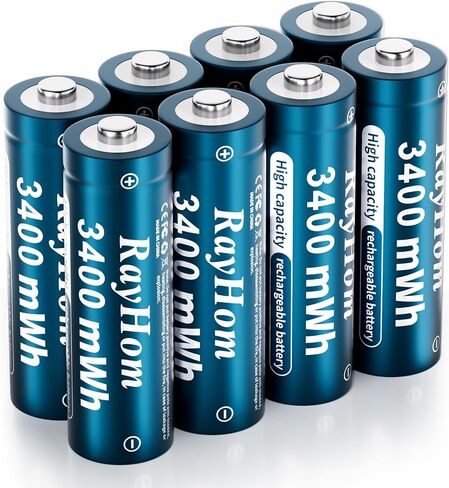 12 Pack 3400mWh Rechargeable Lithium aa Batteries with 12 Solt Charger in Saudi Arabia
