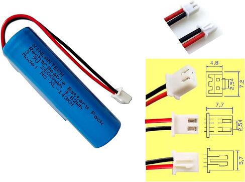 XINLANTECH 3.7V 2600mAh 18650 Rechargeable Li-ion Battery with Jst XH2.54/2P Connector Plug Wires for DIY Electronics, Toys, Lighting,Bluetooth Devices and More in Saudi Arabia