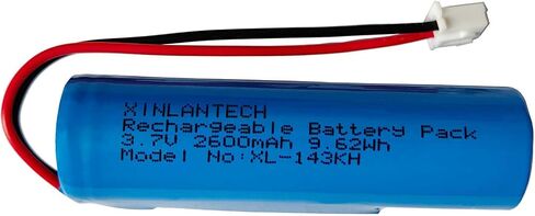 XINLANTECH 3.7V 2600mAh 18650 Rechargeable Li-ion Battery with Jst XH2.54/2P Connector Plug Wires for DIY Electronics, Toys, Lighting,Bluetooth Devices and More in Saudi Arabia