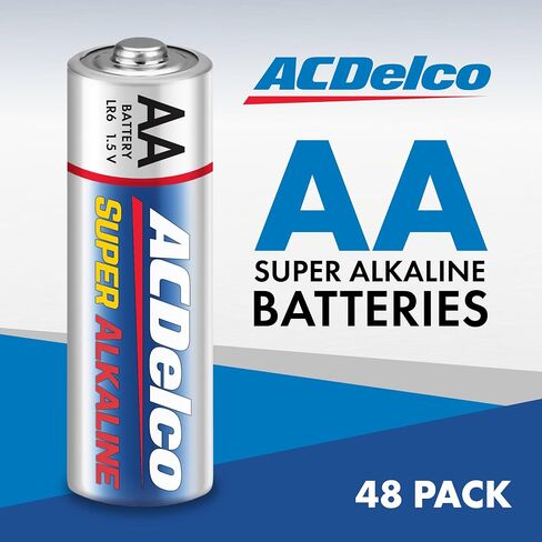 ACDelco 48-Count Double AA Batteries, Maximum Power Super Alkaline Battery, 10-Year Shelf Life, Reclosable Packaging in Saudi Arabia