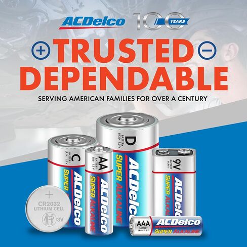 ACDelco 48-Count Double AA Batteries, Maximum Power Super Alkaline Battery, 10-Year Shelf Life, Reclosable Packaging in Saudi Arabia