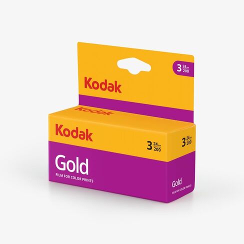 فيلم Kodak 6033971 Gold 200 (أرجواني/أصفر) - 3 لفات - 24 تعريض لكل لفة in Saudi Arabia