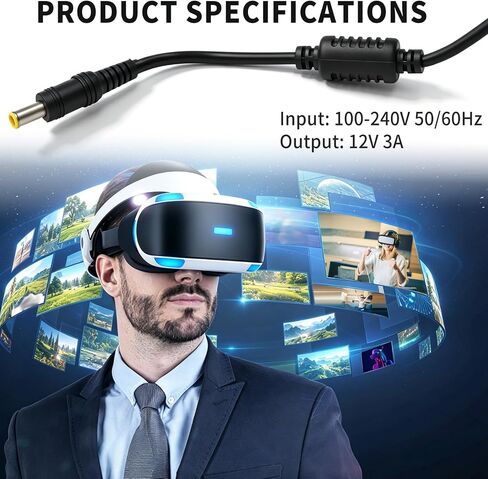 12V 3A Adapter Replacement for Sony PlayStation VR PSVR PSVR2 Headset in Saudi Arabia