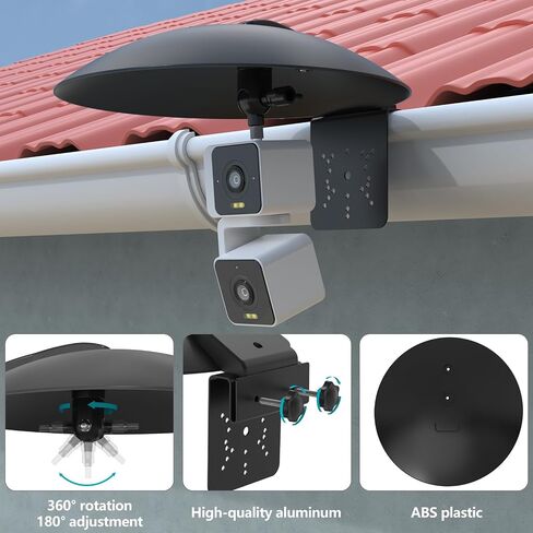 Sun Rain Shade Cover with Gutter Mount WYZE Cam Pan V1/V2/V3/V4/Duo Cam Pan,eufy Indoor Cam,Blink Mini Pan,TP-Link Tapo Pan,Kasa Pan/Tilt and All Outdoor Security Cameras with 1/4 Screw in Saudi Arabia