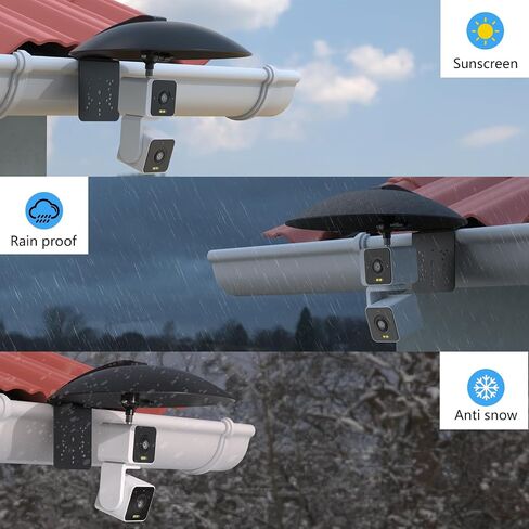 Sun Rain Shade Cover with Gutter Mount WYZE Cam Pan V1/V2/V3/V4/Duo Cam Pan,eufy Indoor Cam,Blink Mini Pan,TP-Link Tapo Pan,Kasa Pan/Tilt and All Outdoor Security Cameras with 1/4 Screw in Saudi Arabia