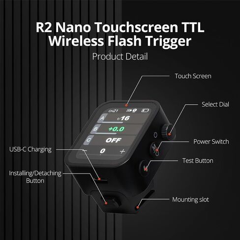 فلاش بوينت R2 نانو تعمل باللمس TTL مشغل فلاش لاسلكي لكانون، Godox X3 C in Saudi Arabia