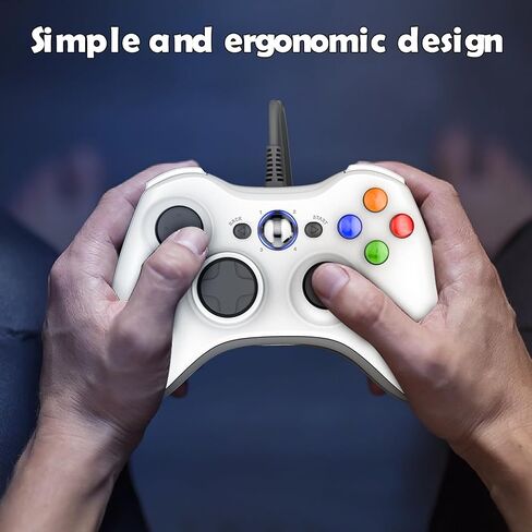 GUOC 2 PACK Wired Controller for Xbox 360 and Windows PC, Compatible with xbox 360/360 S/360 E, with Dual-Vibration, 2.5mm headphone Jack in Saudi Arabia