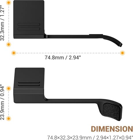 X-E5 Thumb Grip w Shutter Button & Full-Coverage for Fujifilm XE5 - Black in Saudi Arabia