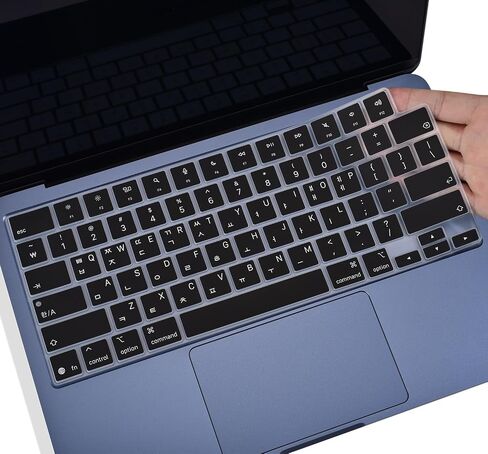 غطاء لوحة المفاتيح الروسية لجهاز الكمبيوتر المحمول Apple 2026 MacBook Neo مقاس 13 بوصة مع شريحة A18 Pro A3404، وواقي الجلد لملحقات MacBook Neo، تخطيط ANSI الأمريكي، روسي in Kuwait