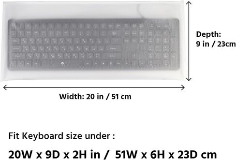 Keyboard Dust Cover, Universal PC Computer Desktop Keyboard Skin Protector Cover by SZBRO (20W x2H x9D) in Saudi Arabia