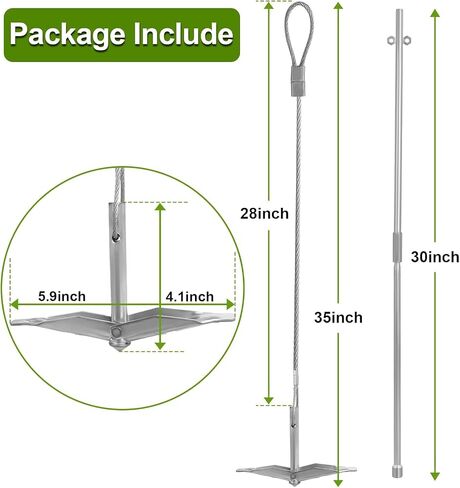 12 Pack Ground Earth Anchors, 35 x 1/8 Inch Cable with Drive Rod Tool in Saudi Arabia