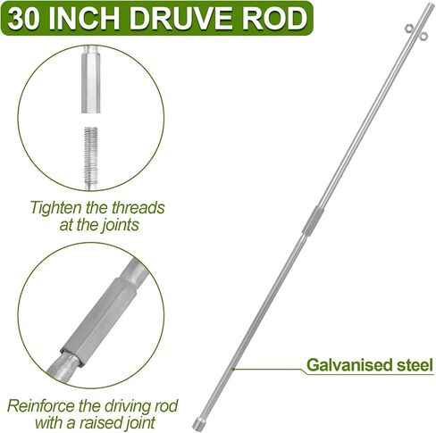 12 Pack Ground Earth Anchors, 35 x 1/8 Inch Cable with Drive Rod Tool in Saudi Arabia