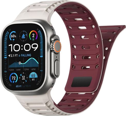 Nereides Magnetic Silicone Sport Band for Apple Watch Bands for Women Men in Saudi Arabia