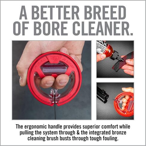 Real Avid Bore Boss Gun Snake | Cleaning System | Rapid Pull Through Barrel & BoreCleaning Cable with Integrated Brush & Mop for Quick & Mess Free Gun Cleaning in Saudi Arabia