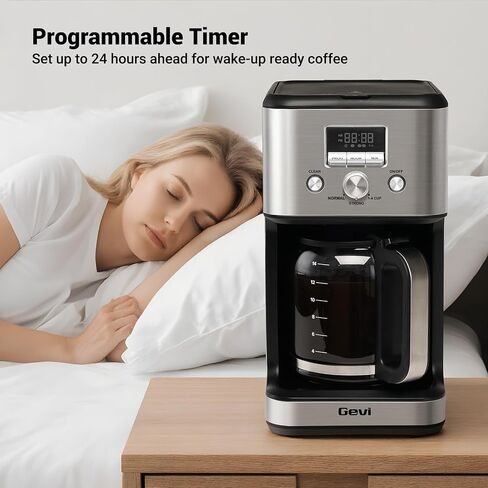 Gevi 14‑Cup Drip Coffee Maker, Programmable With Glass Carafe in Saudi Arabia