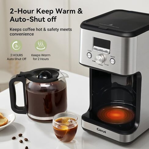 Gevi 14‑Cup Drip Coffee Maker, Programmable With Glass Carafe in Saudi Arabia