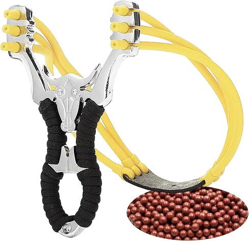 Slingshot 3 Slots, 6 Strands of Power - Premium Zinc Alloy Slingshot for Outdoor Adventure - White Bull Series in Saudi Arabia
