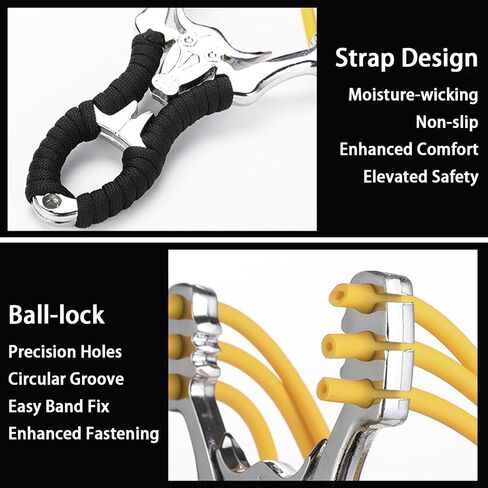 Slingshot 3 Slots, 6 Strands of Power - Premium Zinc Alloy Slingshot for Outdoor Adventure - White Bull Series in Saudi Arabia