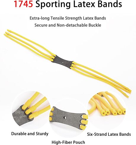 Slingshot 3 Slots, 6 Strands of Power - Premium Zinc Alloy Slingshot for Outdoor Adventure - White Bull Series in Saudi Arabia