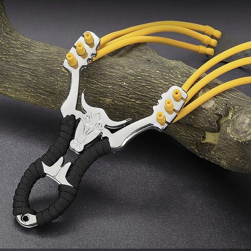 Slingshot 3 Slots, 6 Strands of Power - Premium Zinc Alloy Slingshot for Outdoor Adventure - White Bull Series in Saudi Arabia