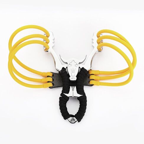Slingshot 3 Slots, 6 Strands of Power - Premium Zinc Alloy Slingshot for Outdoor Adventure - White Bull Series in Saudi Arabia