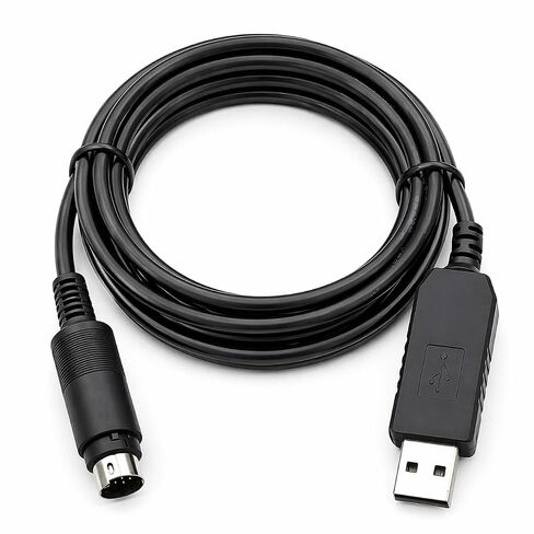 USB to RS232 Mini DIN 8 Pin PLC Programming Cable Compatible with Delta DVP-CAB for Delta DVP Series PLC in Saudi Arabia