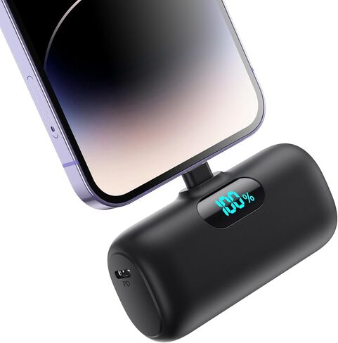 Mini Portable Charger for iPhone 14/13 Series,Upgraded 5000mAh PD Fast Charging Battery Pack,LCD Display Cute Power Bank Portable Phone Charger for iPhone 14/14 Pro Max/13/12 Pro/11/XS/XR/X/8/7/6 in Saudi Arabia