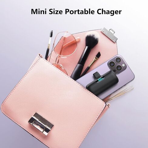 Mini Portable Charger for iPhone 14/13 Series,Upgraded 5000mAh PD Fast Charging Battery Pack,LCD Display Cute Power Bank Portable Phone Charger for iPhone 14/14 Pro Max/13/12 Pro/11/XS/XR/X/8/7/6 in Saudi Arabia