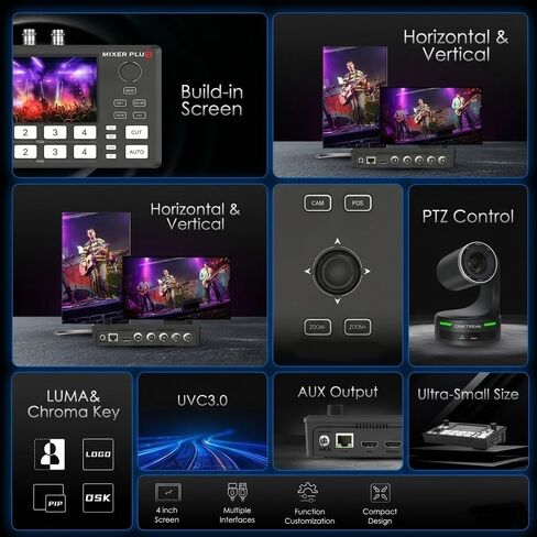CineTreak Mixer Plus 4-Channel HDMI Video Switcher with 4.5-Inch LCD in Saudi Arabia