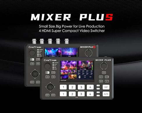 CineTreak Mixer Plus 4-Channel HDMI Video Switcher with 4.5-Inch LCD in Saudi Arabia