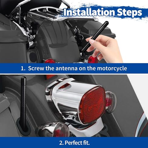 Bingfu Motorcycle Carbon Fiber Antenna Mast Motorcycle Radio Antenna Replacement 2-Pack Compatible with Motorcycle 1989-2026 Touring Electra Glide Road Glide Tour Ultra Classic in Saudi Arabia