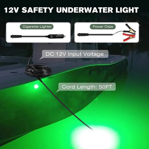 Goldlife Green Underwater Fishing Light LED 400W 12V IP69K Foldable Design in Saudi Arabia