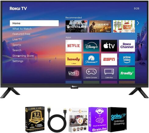 مجموعة تلفزيون Roku الذكية مقاس 32 بوصة بدقة 1080 بكسل FHD LED مع كابل HDMI in Saudi Arabia