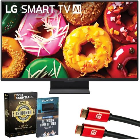 LG LB70 24" Full HD HDR10 Pro Smart LED TV 24LB7000PUA Bundle with 1 YR CPS Enhanced Protection Pack, 6FT 4K HDMI Cable and Deco Gear Home Theater Beginner's Guide in Saudi Arabia