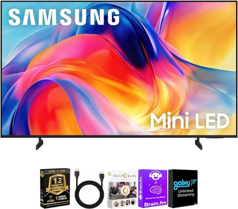 Samsung 55 Inch Class M70H Series 4K HDR Mini-LED Smart TV with HDMI Cable, 12 Month CPS Warranty & Streaming Bundle, Smart TV, HDR Picture, Gaming Ready, WiFi Enabled in Saudi Arabia