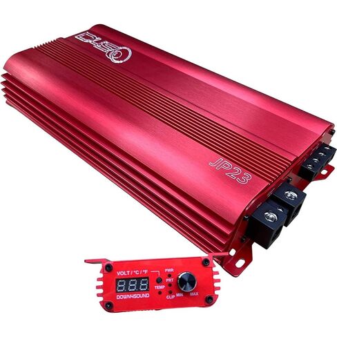 DOWN4SOUND JP23 V2 Blue | Monoblock Amplifier - 2800W RMS, 1-Ohm Stable, Linkable for Car Audio Systems, High-Performance Bass Amplifier for 2800W Subwoofer Setup in Saudi Arabia