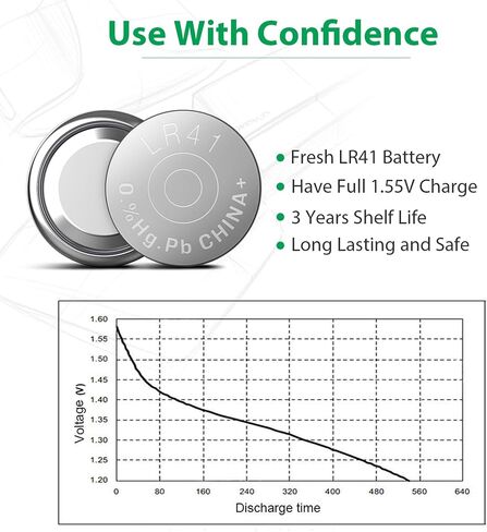 LiCB 20 Pack LR41 AG3 392 384 192 Battery 1.5V Button Coin Cell Batteries in Saudi Arabia