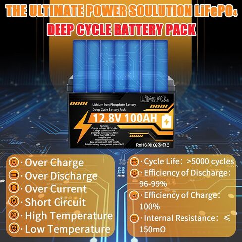 12V 100Ah LiFePO4 Lithium Battery Group 31 Deep Cycle for RV Trolling Motor in Saudi Arabia